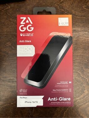 ZAGG InvisibleShield Anti-Glare Screen Protector for iPhone 16/15